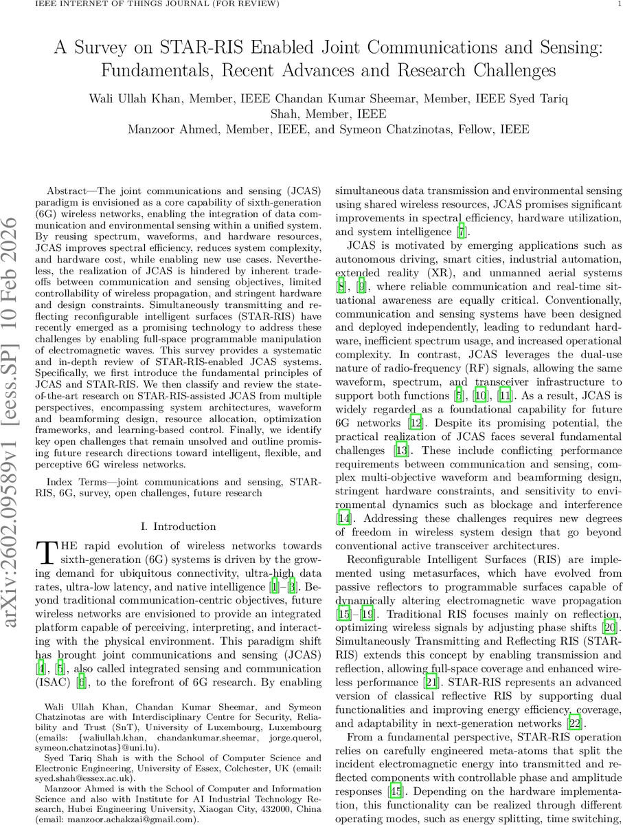 A Survey on STAR-RIS Enabled Joint Communications and Sensing: Fundamentals, Recent Advances and Research Challenges