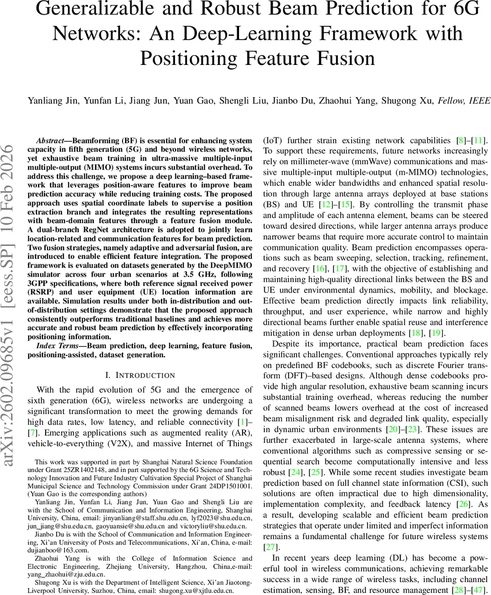 Generalizable and Robust Beam Prediction for 6G Networks: An Deep-Learning Framework with Positioning Feature Fusion