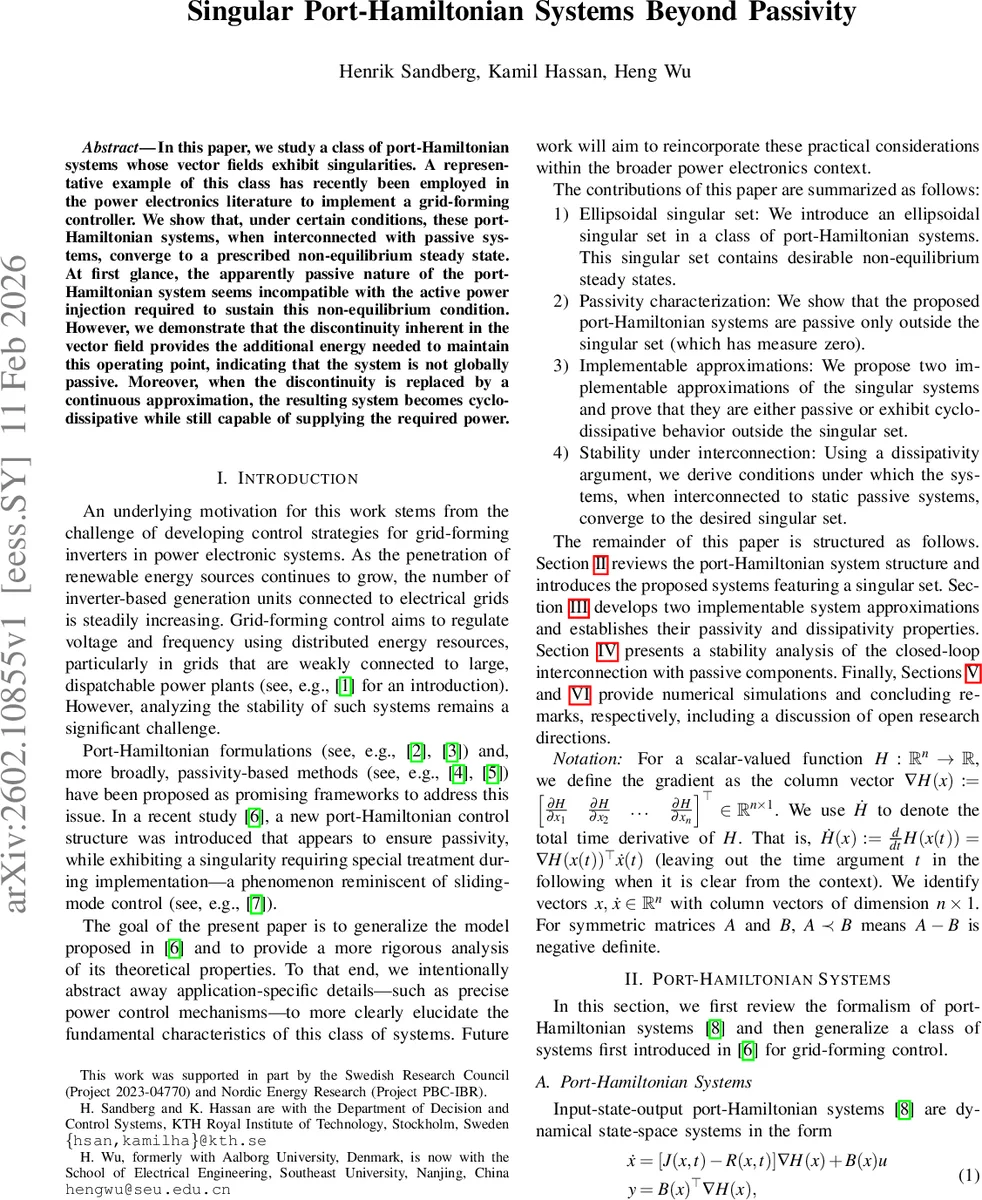 Singular Port-Hamiltonian Systems Beyond Passivity