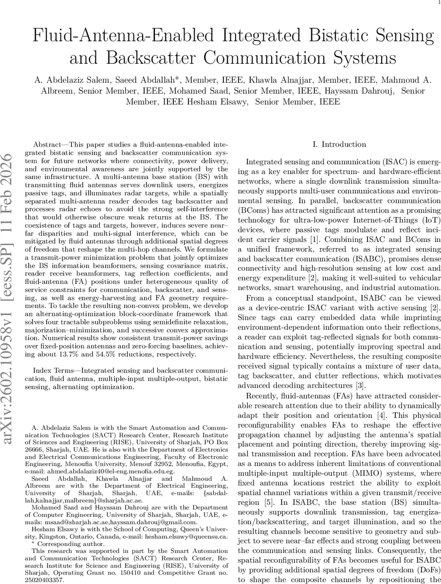 Fluid-Antenna-Enabled Integrated Bistatic Sensing and Backscatter Communication Systems