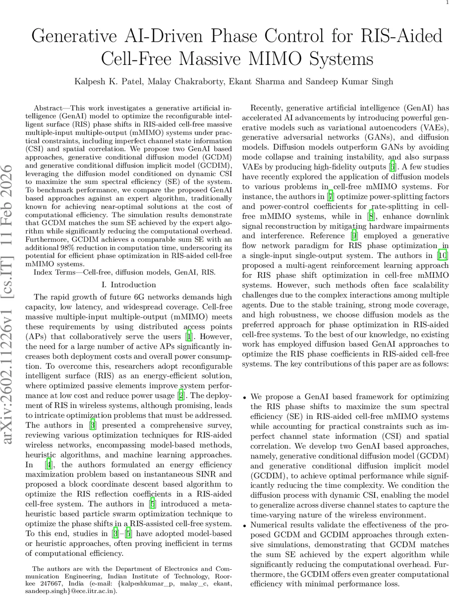 Generative AI-Driven Phase Control for RIS-Aided Cell-Free Massive MIMO Systems