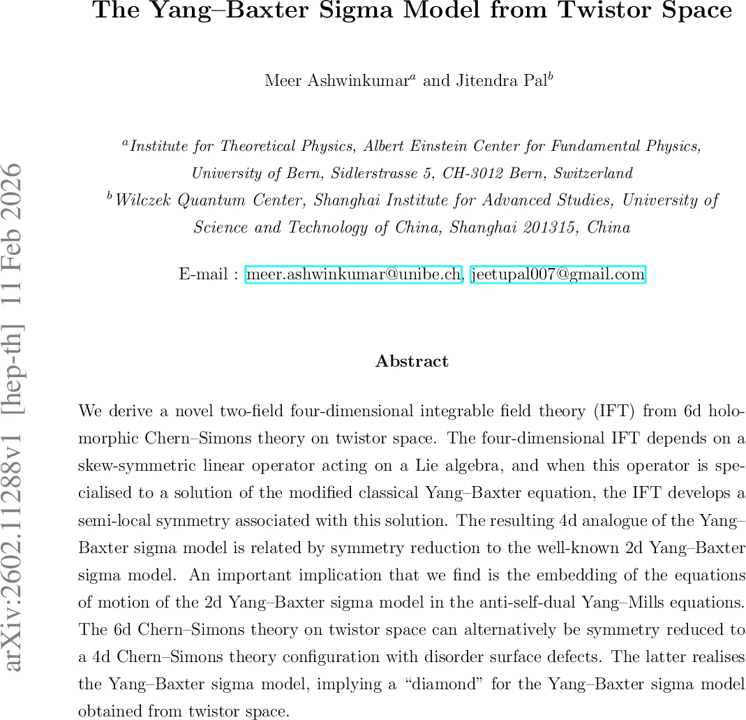 The Yang-Baxter Sigma Model from Twistor Space