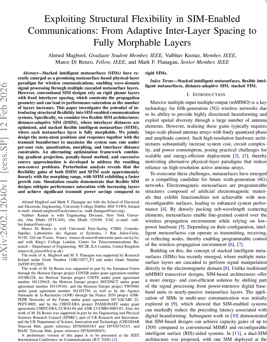 Exploiting Structural Flexibility in SIM-Enabled Communications: From Adaptive Inter-Layer Spacing to Fully Morphable Layers