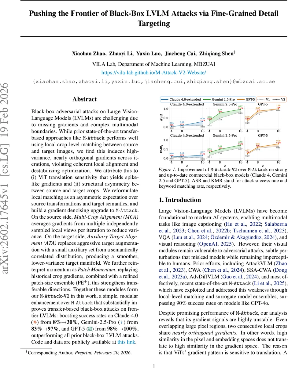 Pushing the Frontier of Black-Box LVLM Attacks via Fine-Grained Detail Targeting