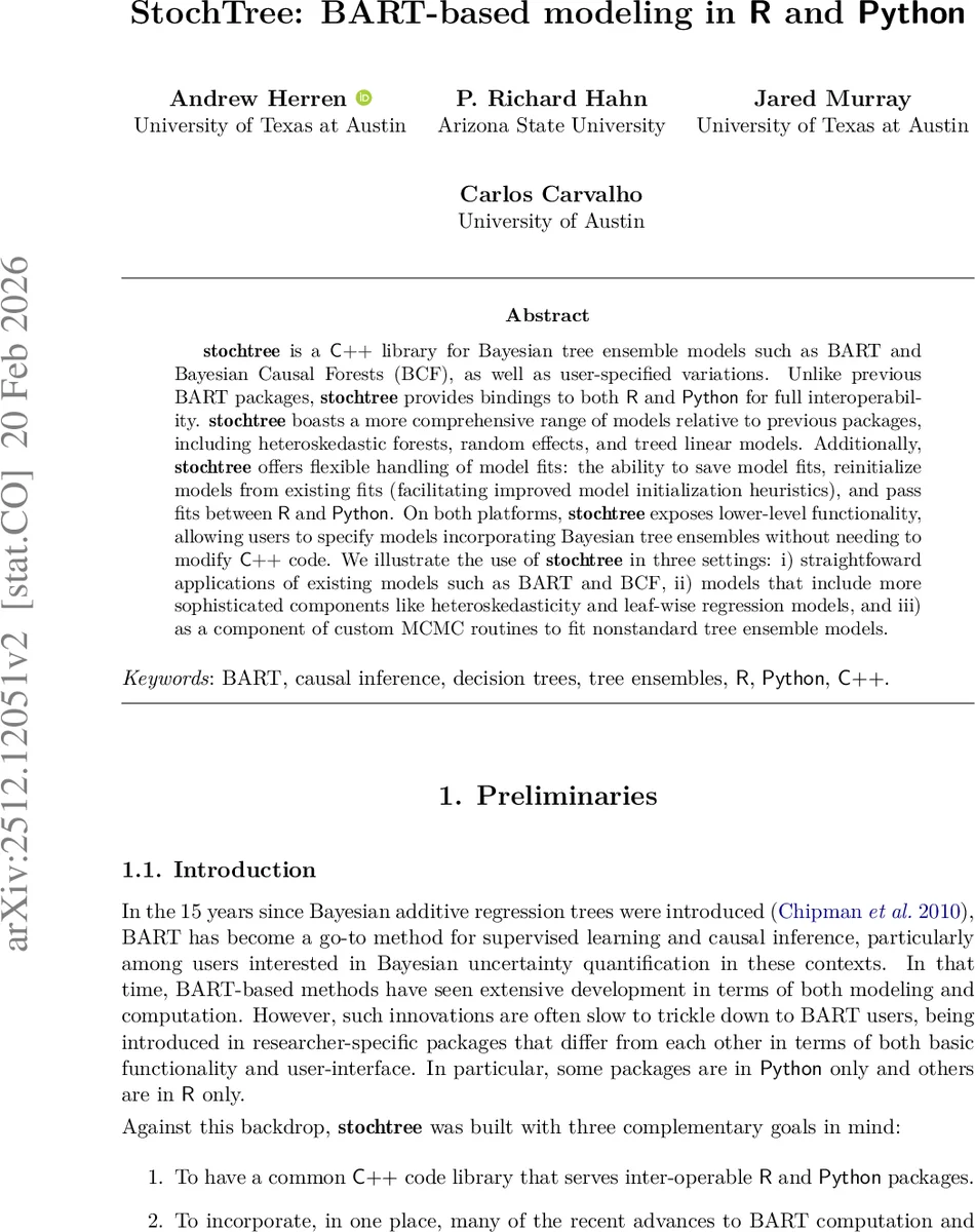 StochTree: BART-based modeling in R and Python