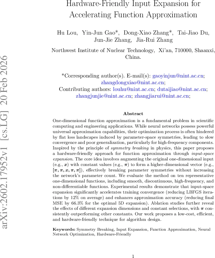 Hardware-Friendly Input Expansion for Accelerating Function Approximation