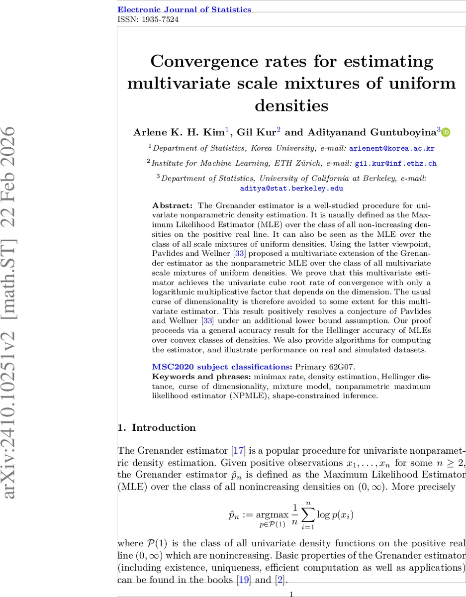 Convergence rates for estimating multivariate scale mixtures of uniform densities