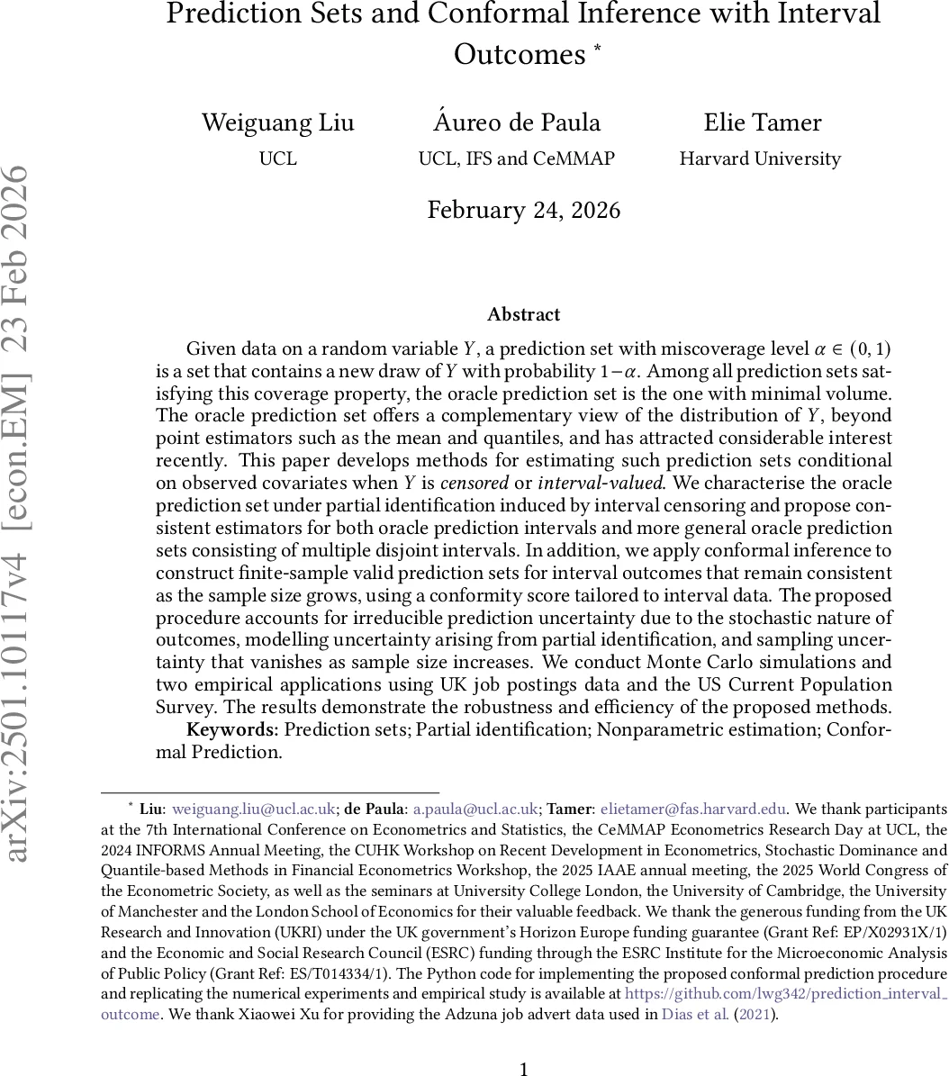 Prediction Sets and Conformal Inference with Interval Outcomes