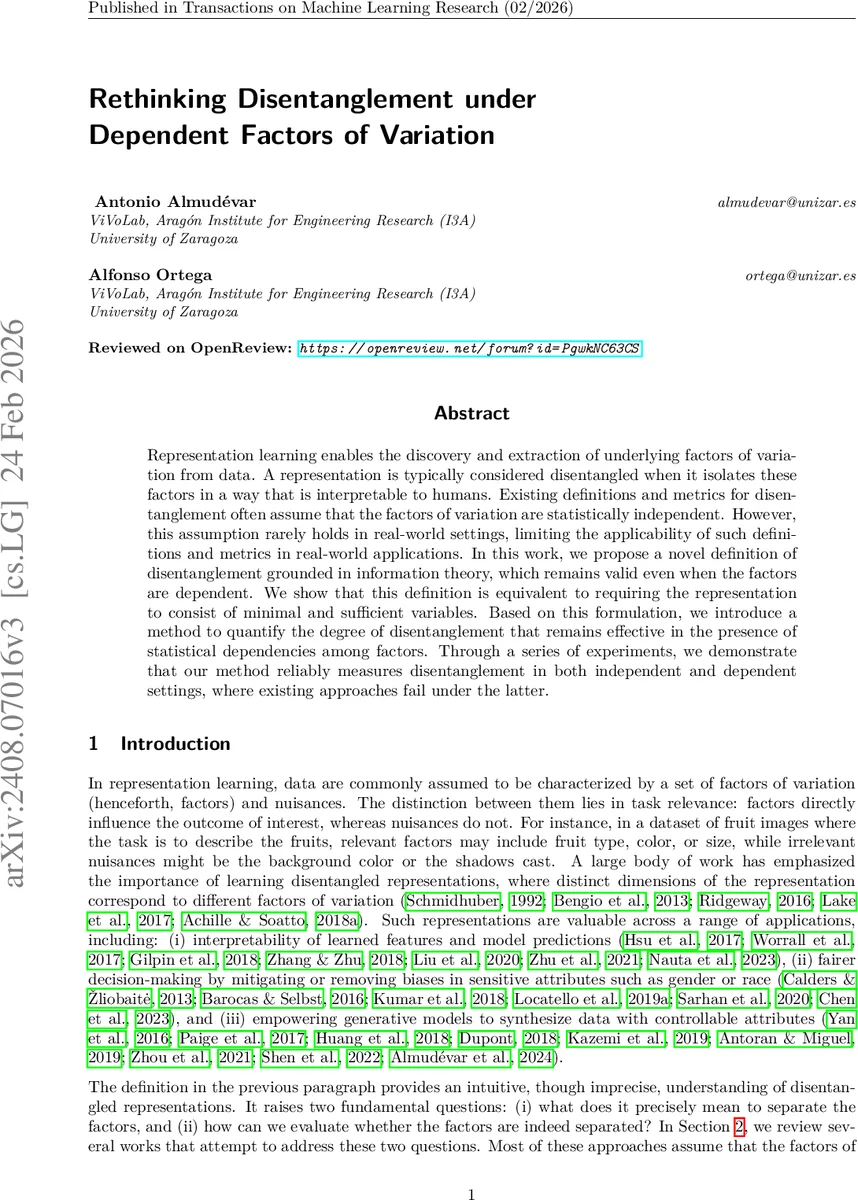 Rethinking Disentanglement under Dependent Factors of Variation