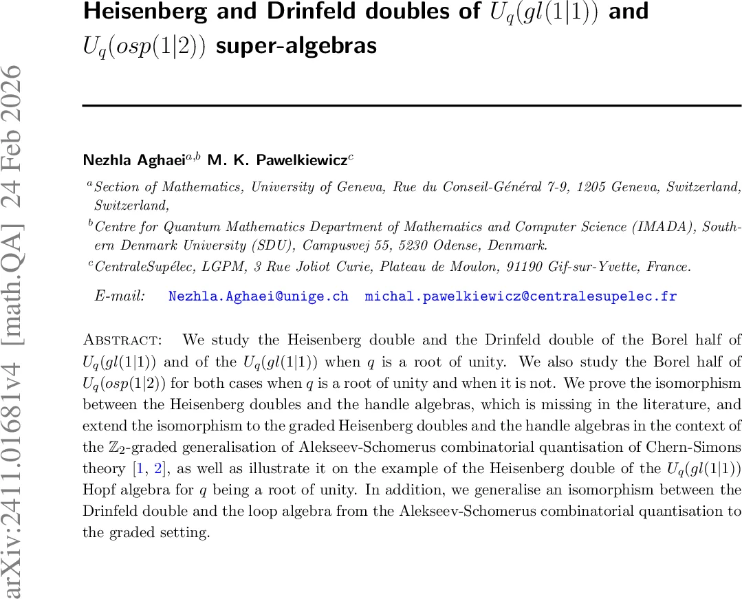 Heisenberg and Drinfeld doubles of Uq(gl(1|1)) and Uq(osp(1|2)) super-algebras