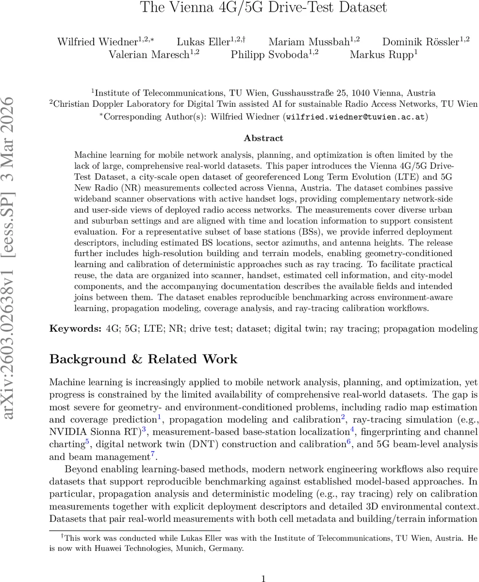 The Vienna 4G/5G Drive-Test Dataset