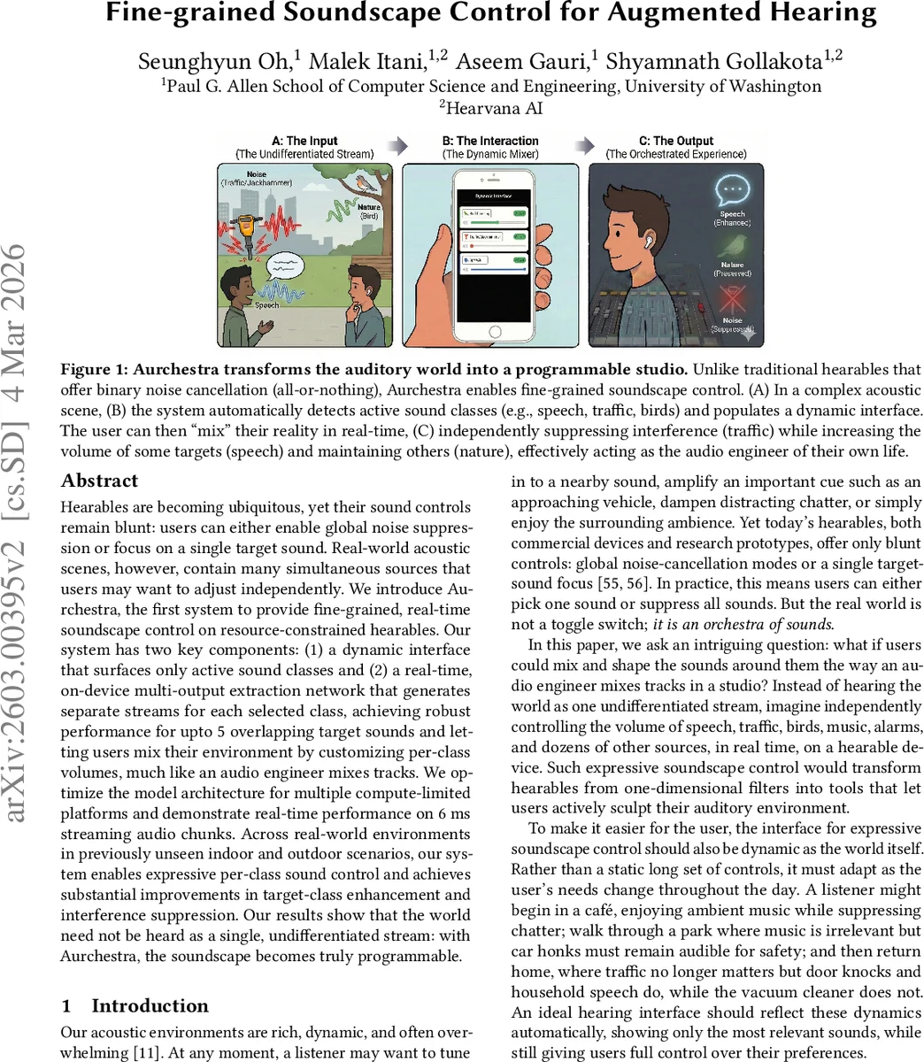 Fine-grained Soundscape Control for Augmented Hearing