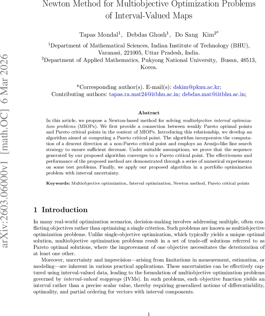 Newton Method for Multiobjective Optimization Problems of Interval-Valued Maps
