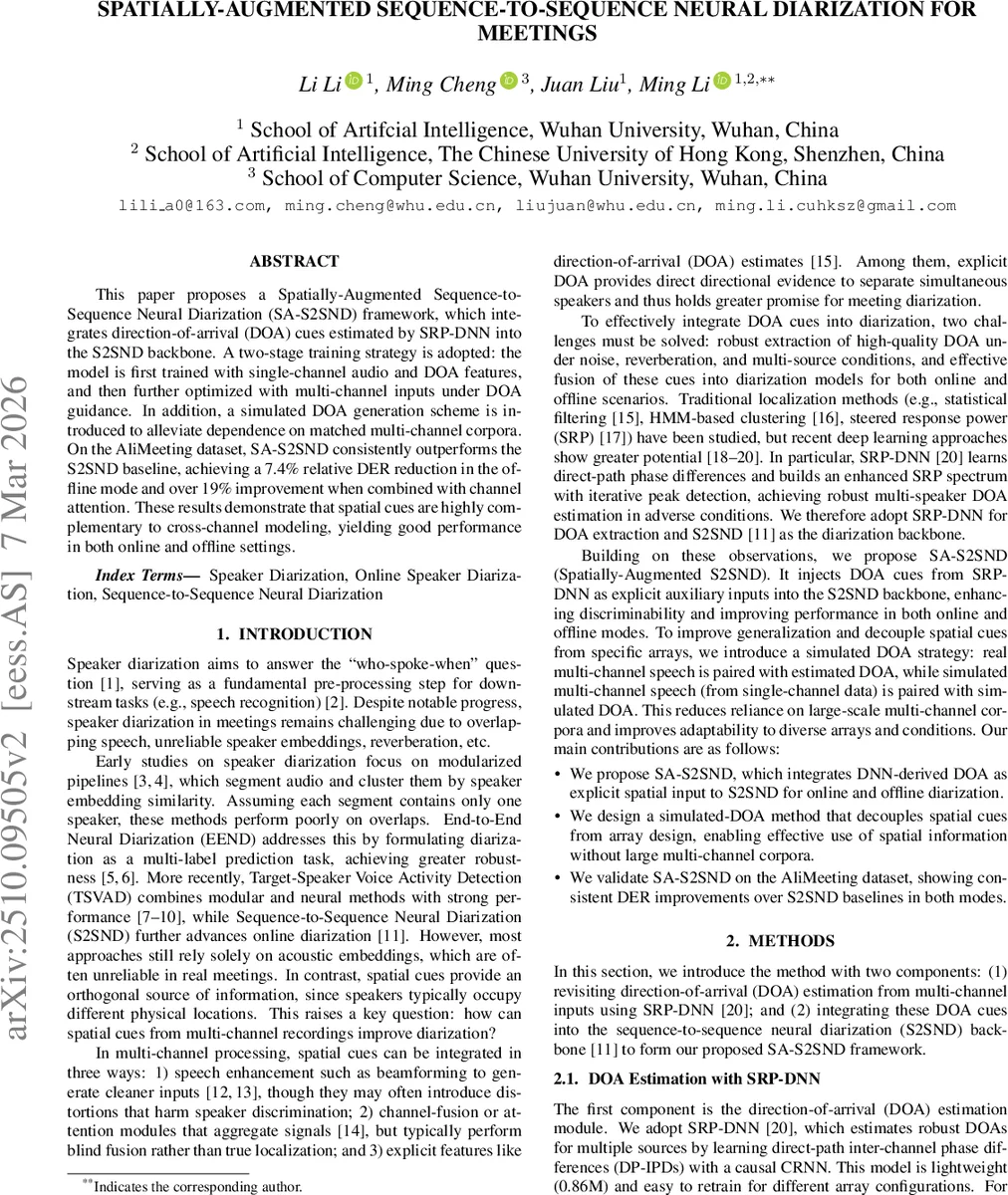 Spatially-Augmented Sequence-to-Sequence Neural Diarization for Meetings