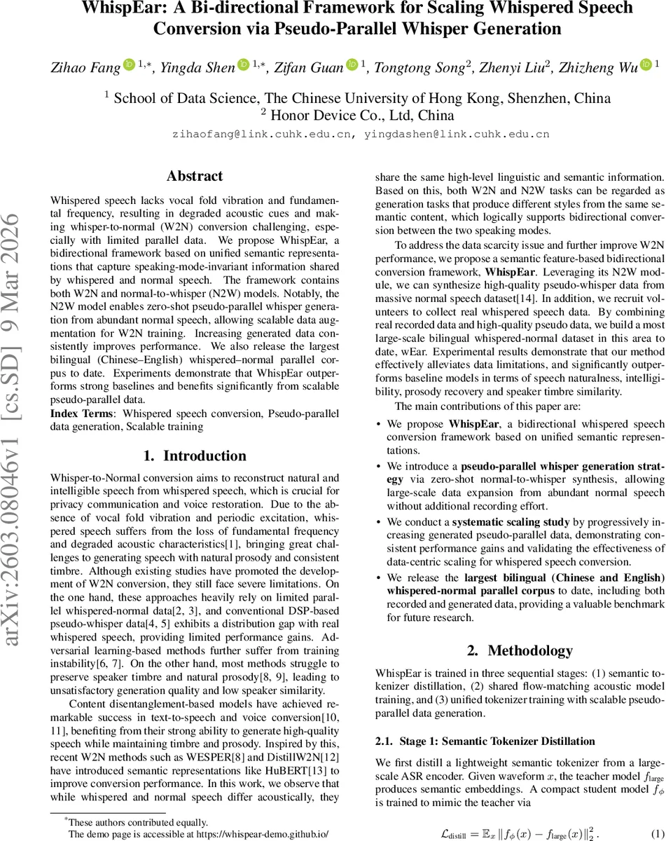 WhispEar: A Bi-directional Framework for Scaling Whispered Speech Conversion via Pseudo-Parallel Whisper Generation