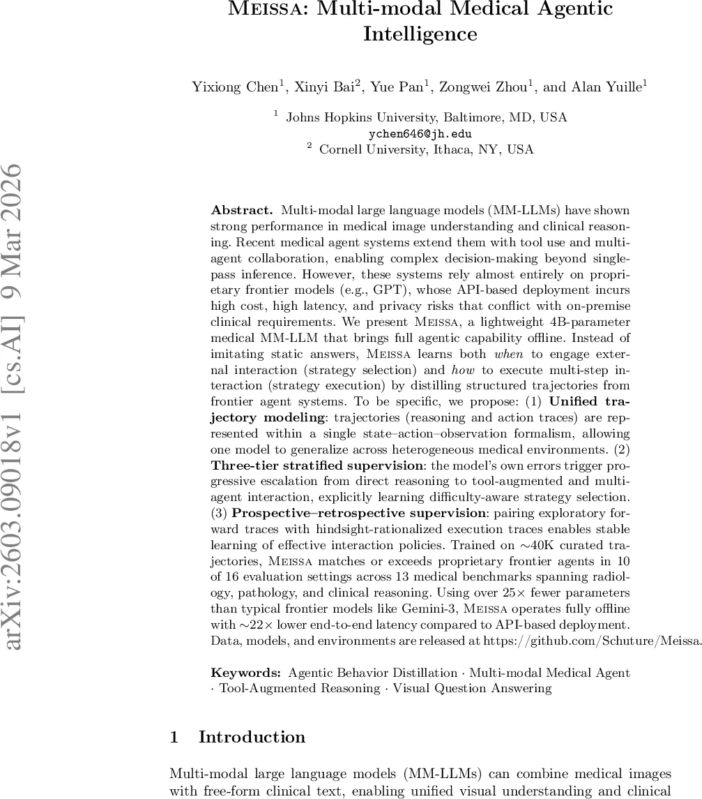 Meissa: Multi-modal Medical Agentic Intelligence