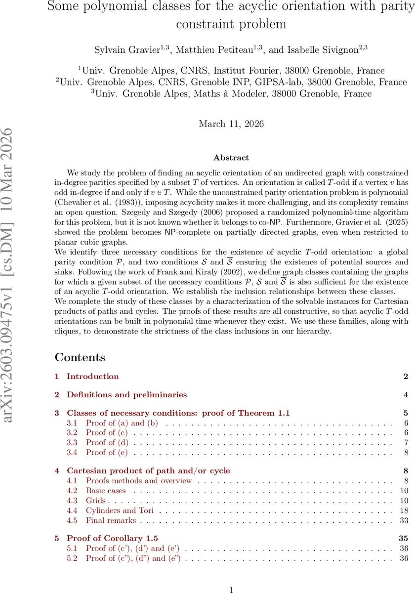 Some polynomial classes for the acyclic orientation with parity constraint problem