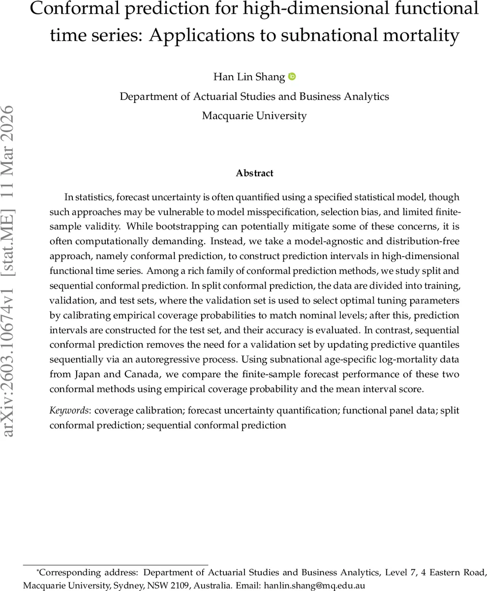 Conformal prediction for high-dimensional functional time series: Applications to subnational mortality