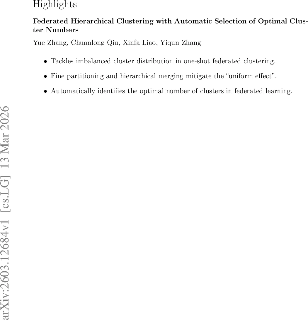 Federated Hierarchical Clustering with Automatic Selection of Optimal Cluster Numbers