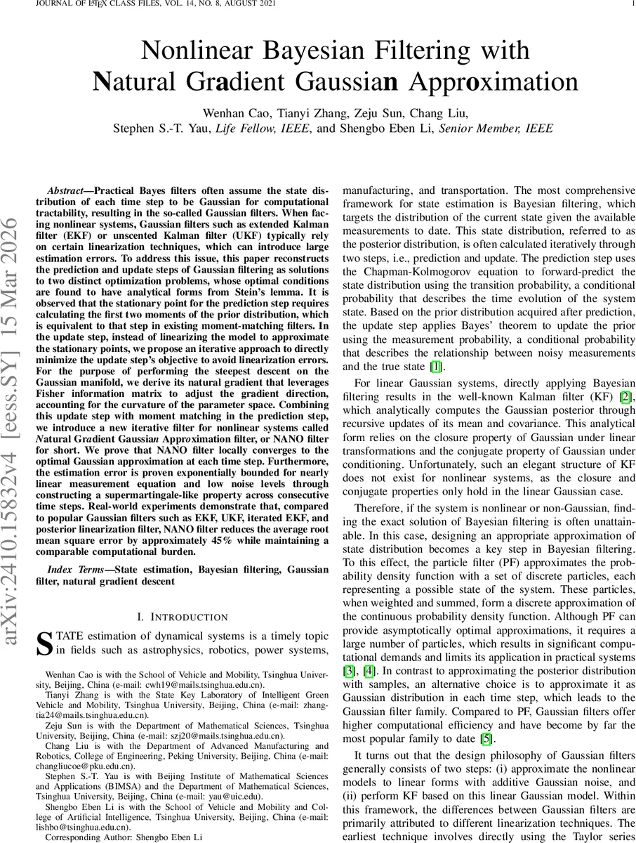 Nonlinear Bayesian Filtering with Natural Gradient Gaussian Approximation