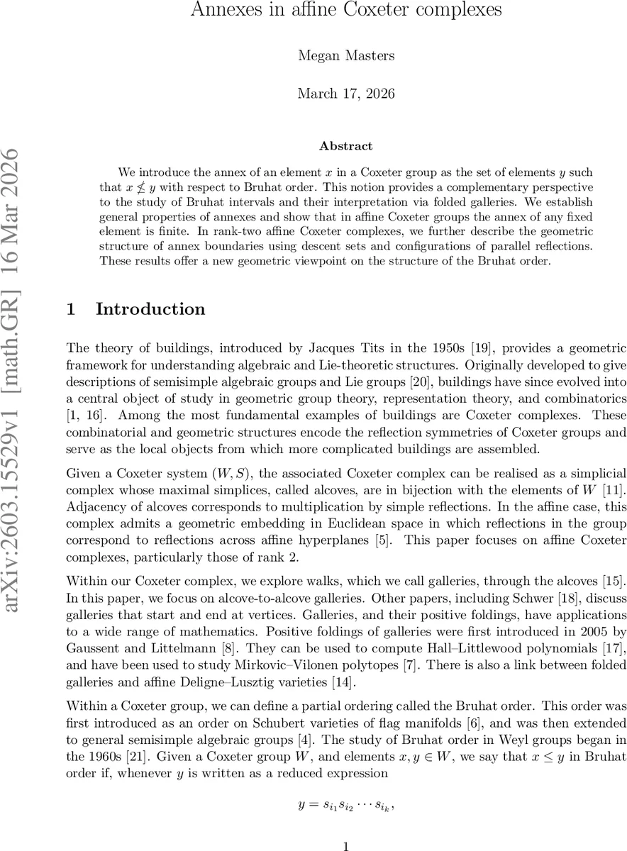 Annexes in affine Coxeter complexes