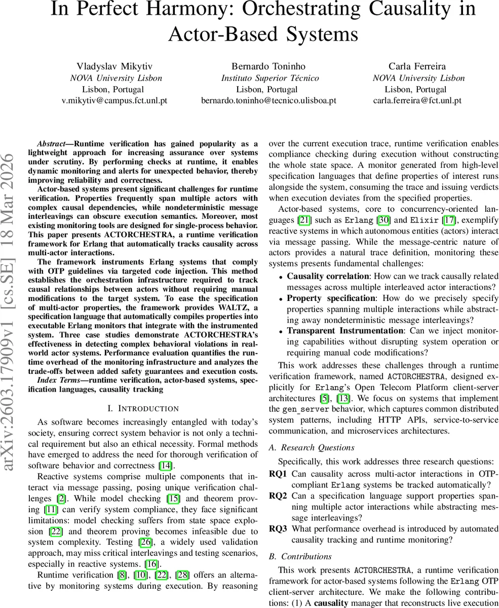 In Perfect Harmony: Orchestrating Causality in Actor-Based Systems