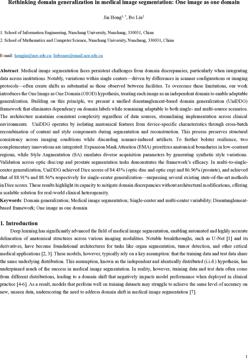 Rethinking domain generalization in medical image segmentation: One image as one domain