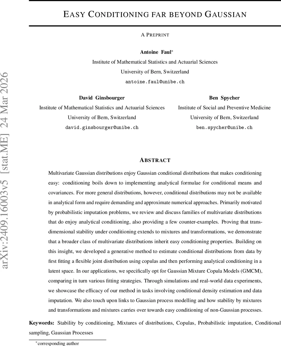 Easy Conditioning far beyond Gaussian