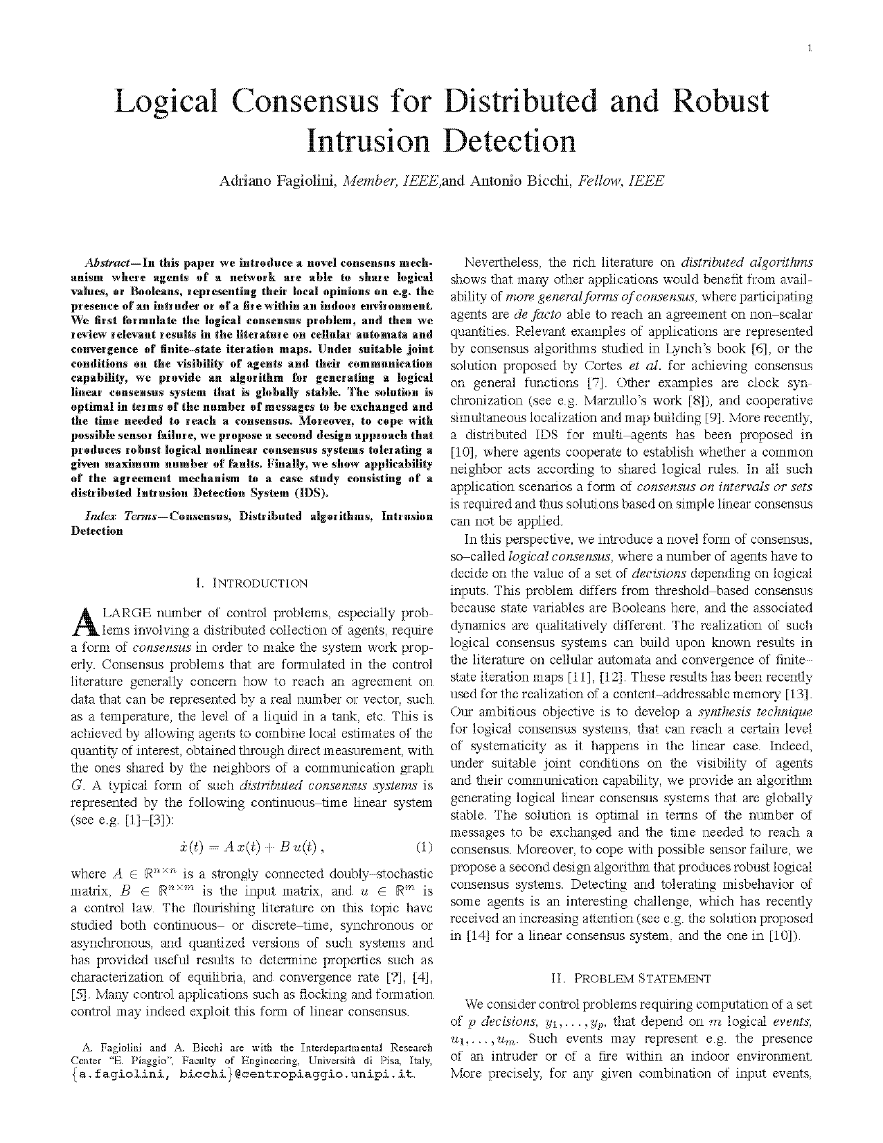 Logical Consensus for Distributed and Robust Intrusion Detection