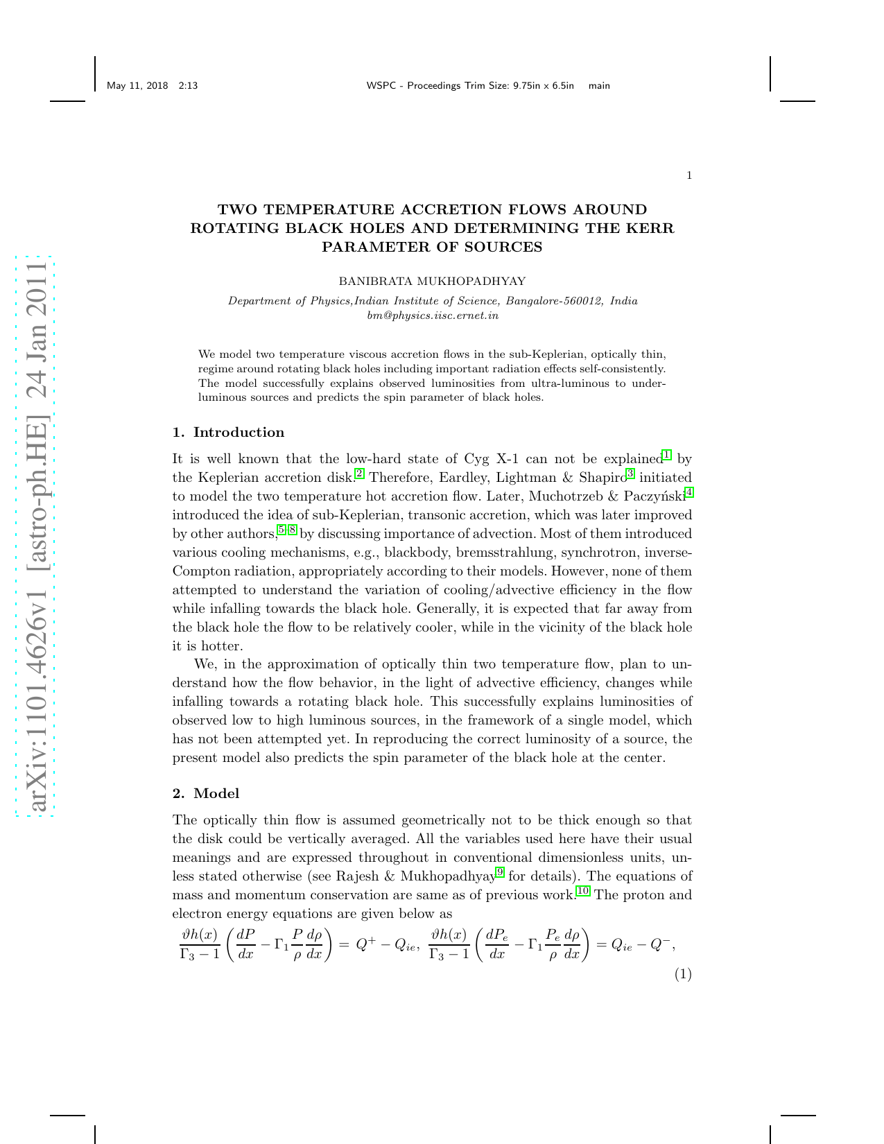 Two temperature accretion flows around rotating black holes and determining the kerr parameter of sources
