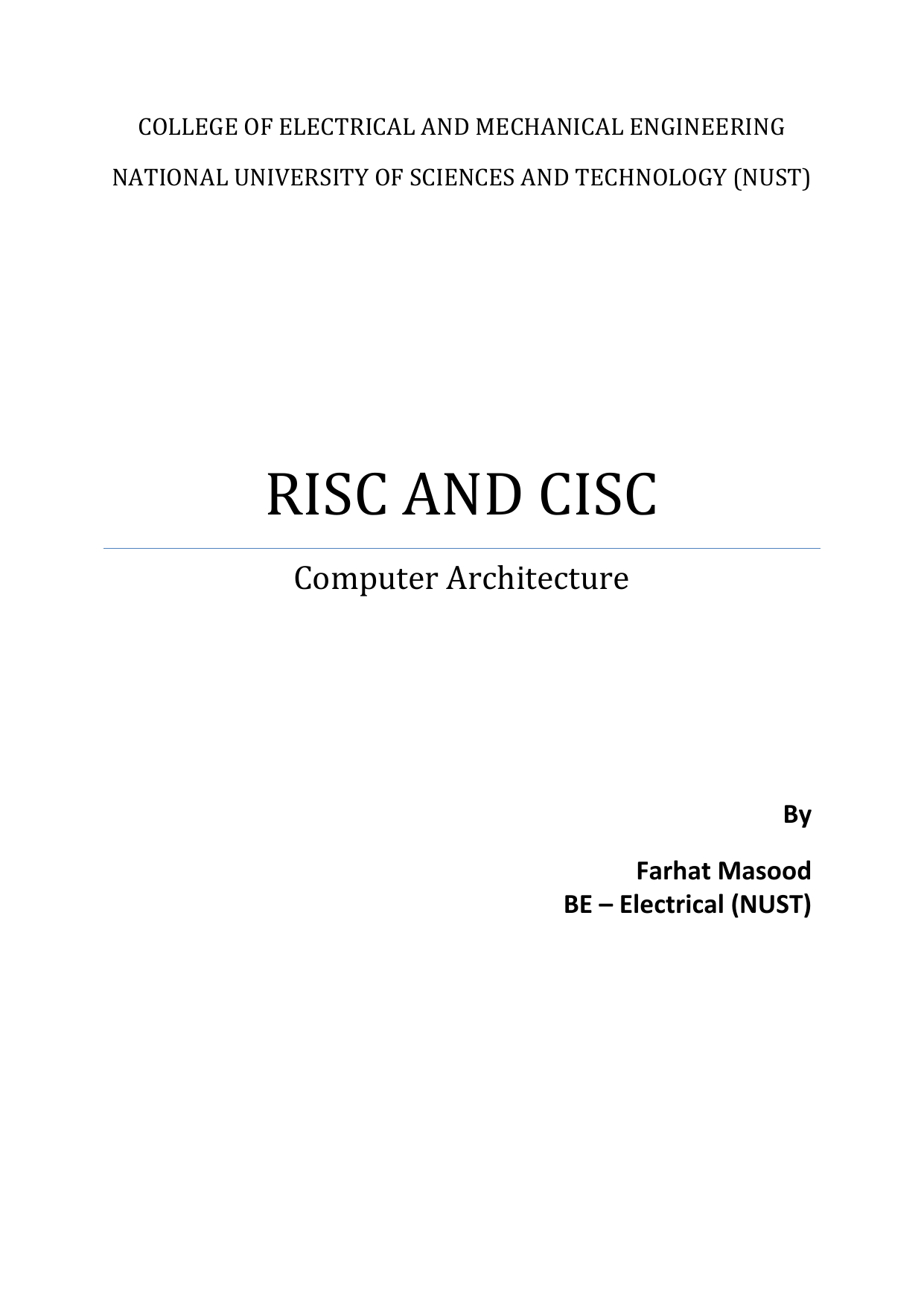 RISC and CISC