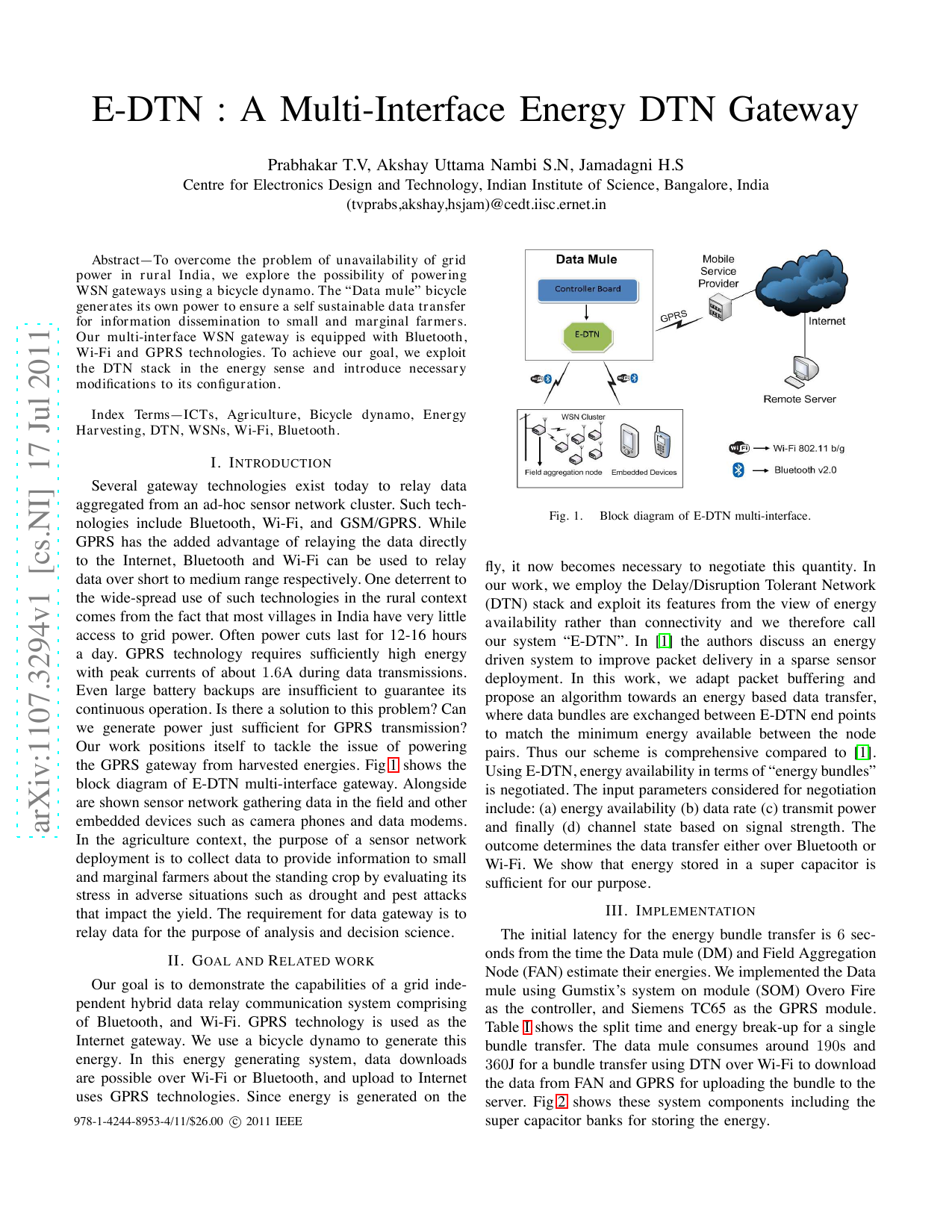 E-DTN : A Multi-Interface Energy DTN Gateway