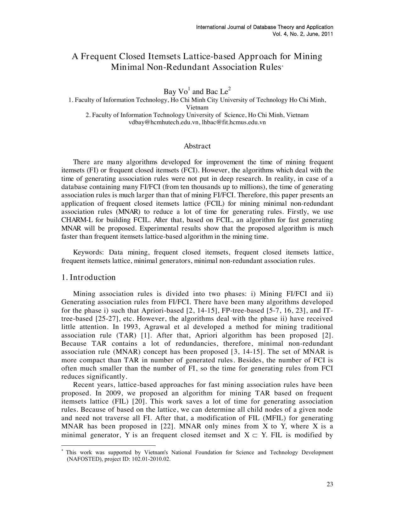 A Frequent Closed Itemsets Lattice-based Approach for Mining Minimal   Non-Redundant Association Rules