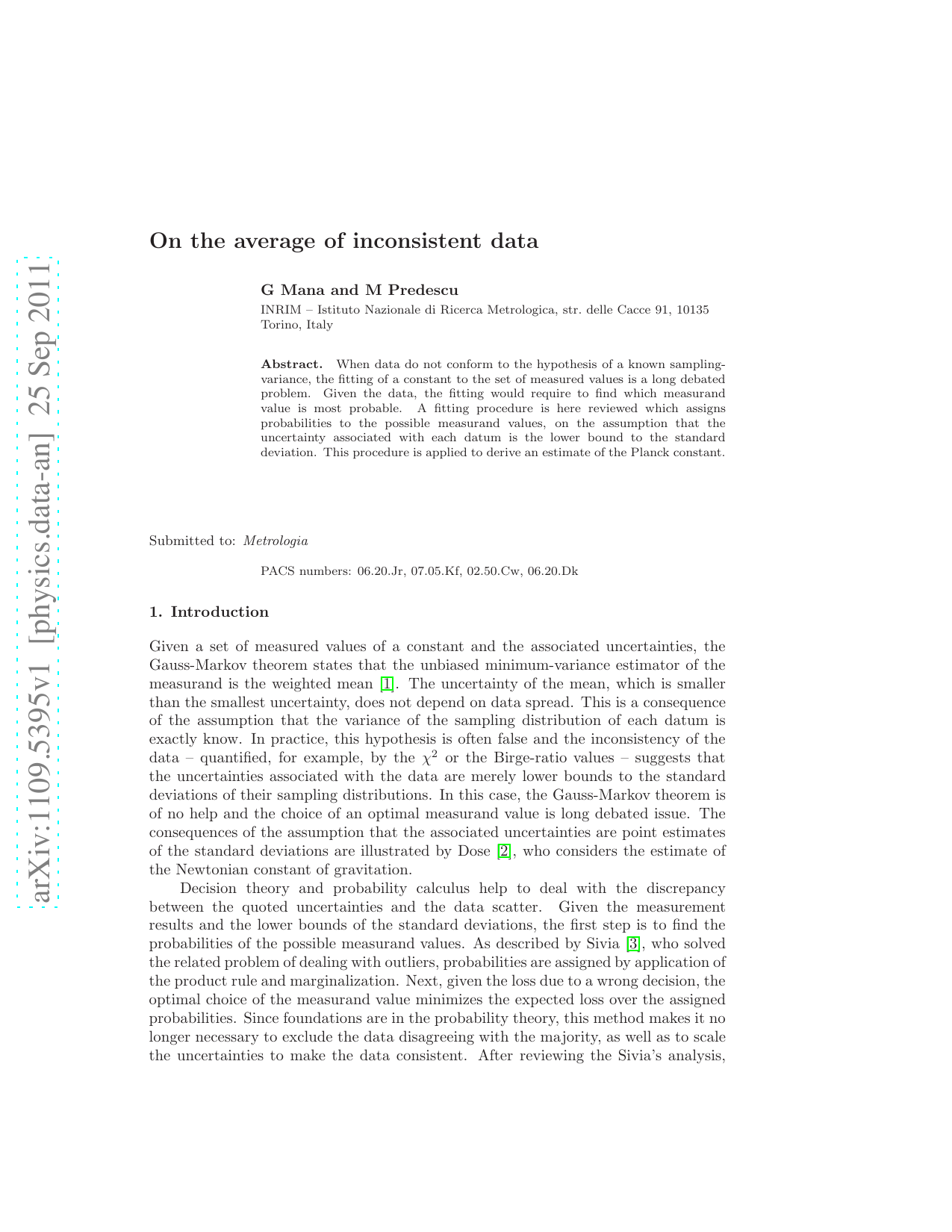 On the average of inconsistent data