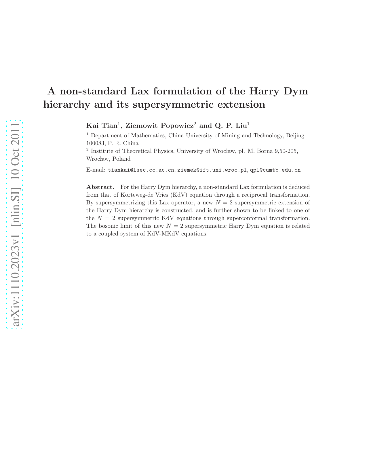 A non-standard Lax formulation of the Harry Dym hierarchy and its   supersymmetric extension