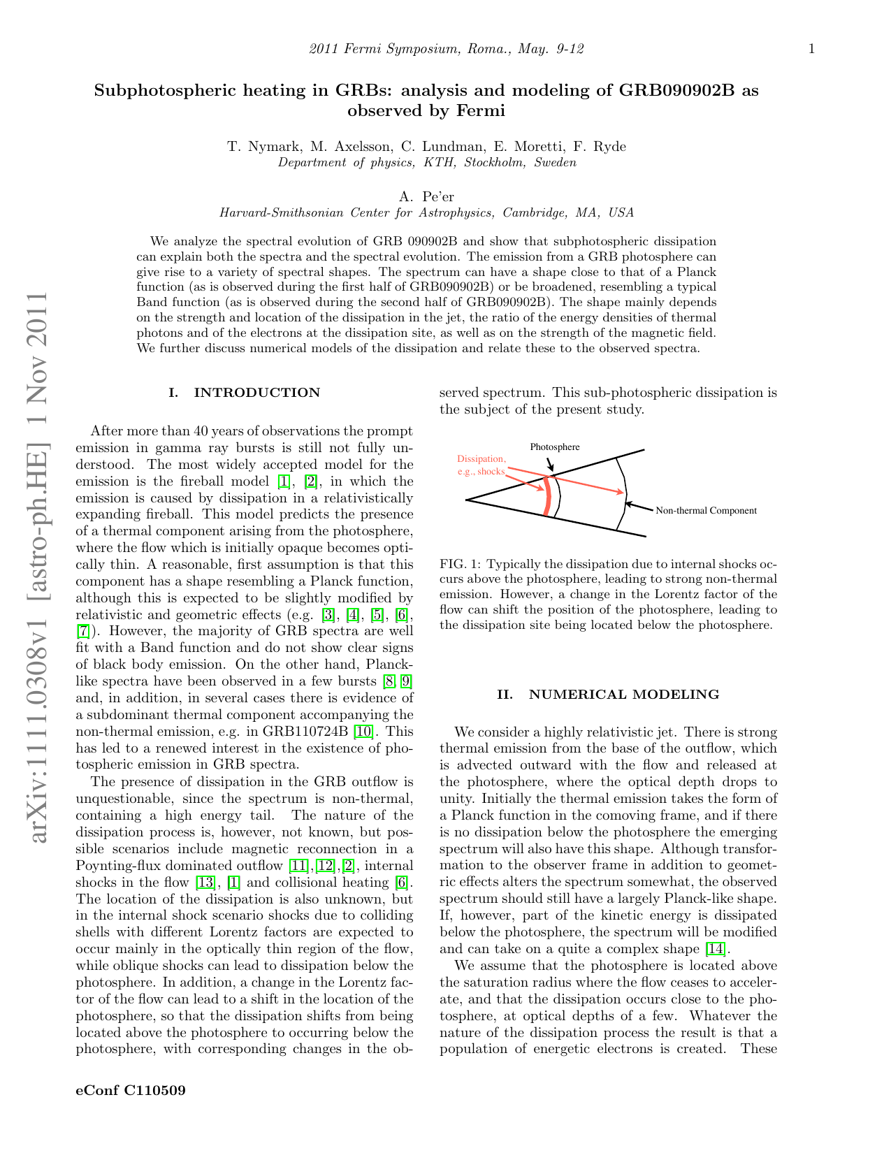 Subphotospheric heating in GRBs: analysis and modeling of GRB090902B as   observed by Fermi