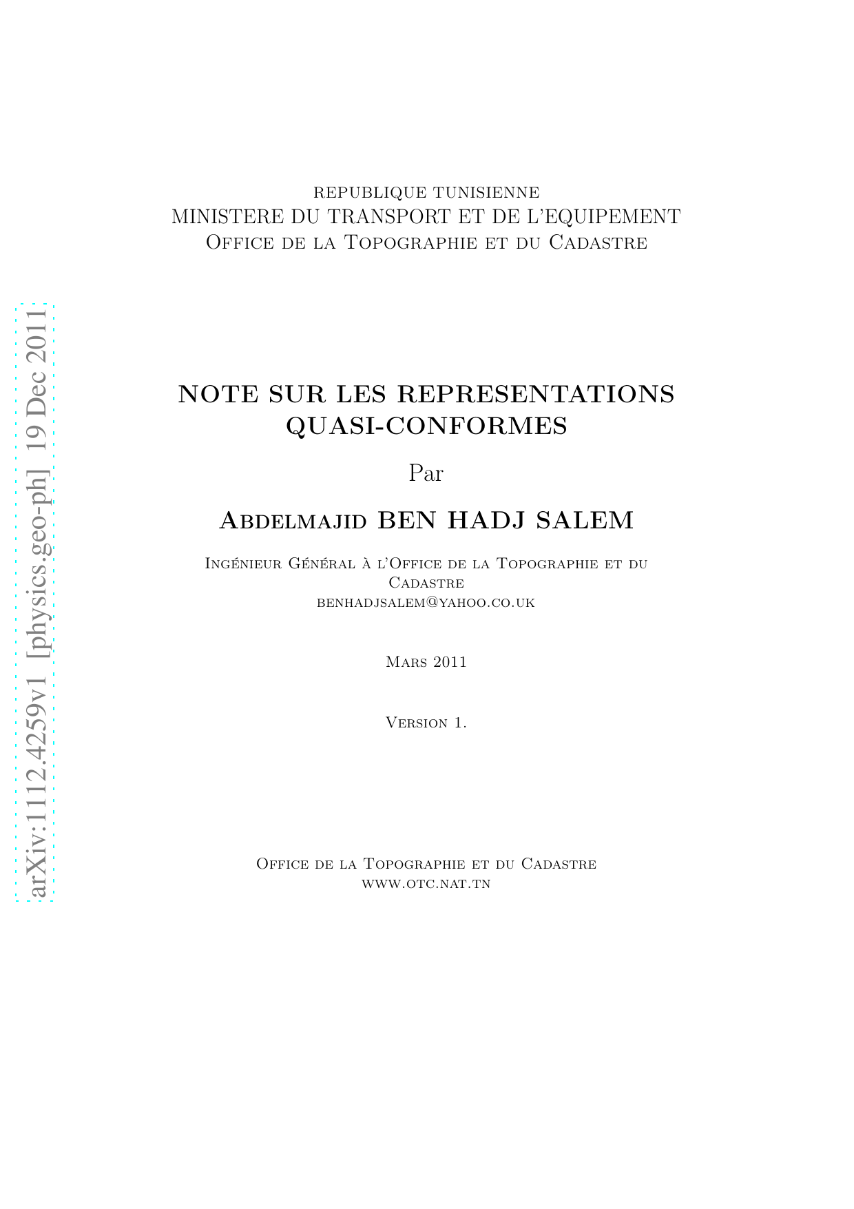 준등각 변환의 수학적 탐구: 지도학에서의 응용