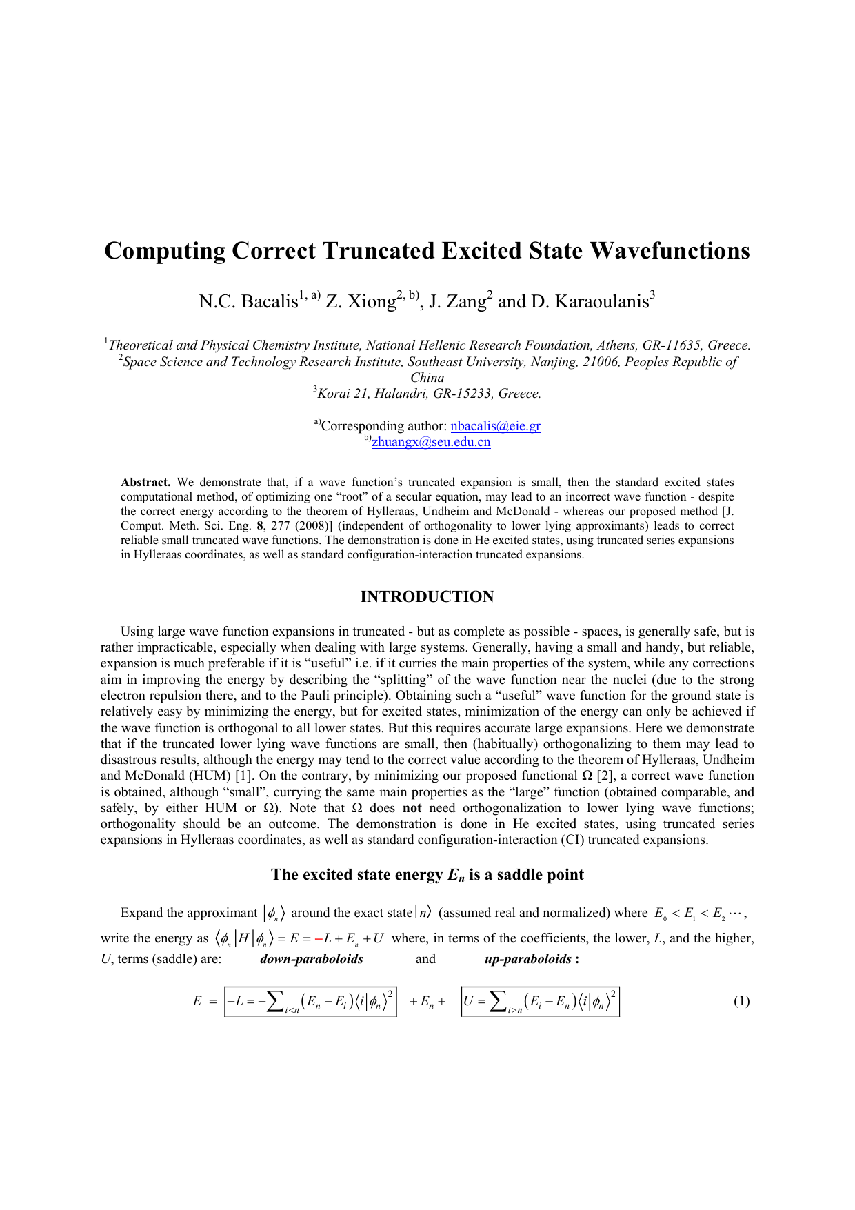 Computing Correct Truncated Excited State Wavefunctions