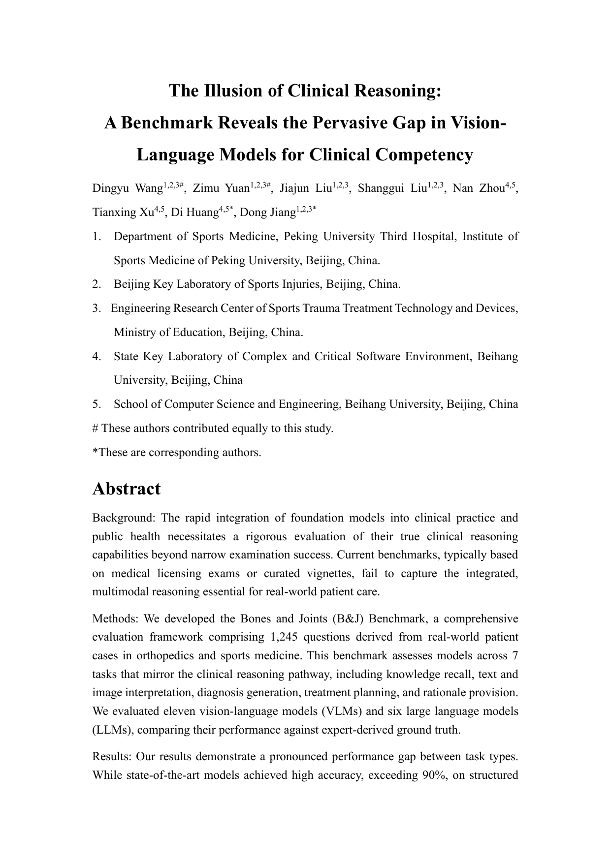 The Illusion of Clinical Reasoning: A Benchmark Reveals the Pervasive Gap in Vision-Language Models for Clinical Competency
