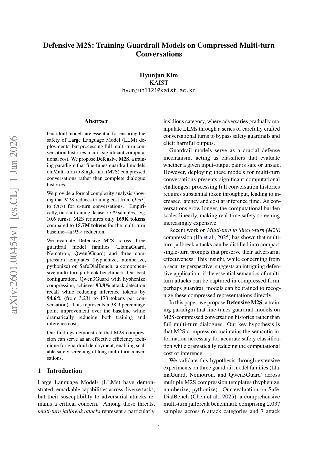 Defensive M2S: Training Guardrail Models on Compressed Multi-turn Conversations
