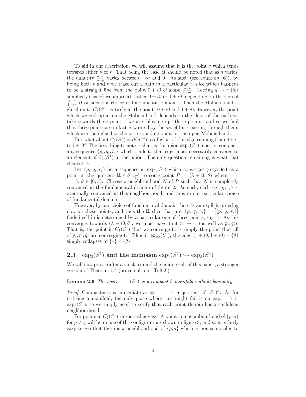 A hyperbolic approach to exp_3(S^1)