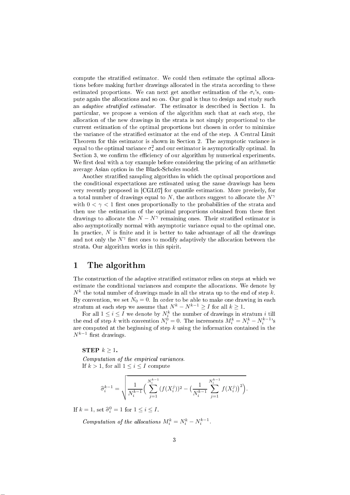 Adaptive optimal allocation in stratified sampling methods