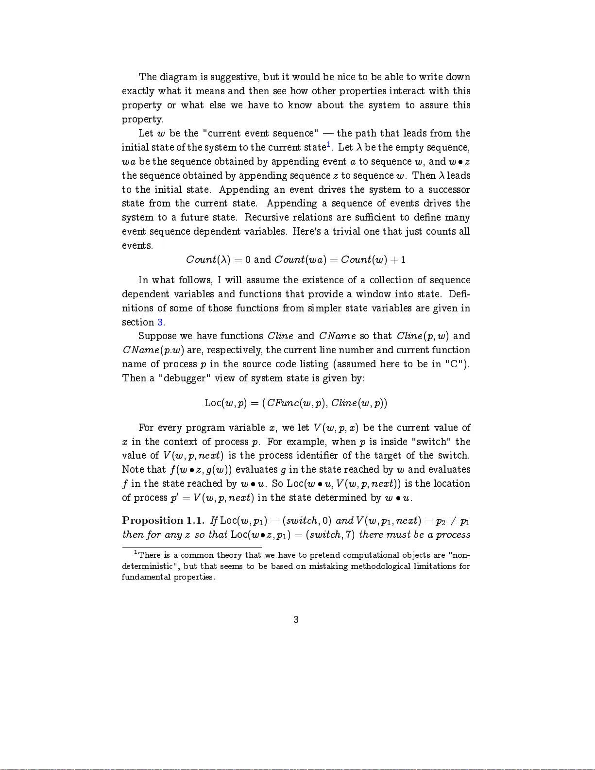 State and history in operating systems