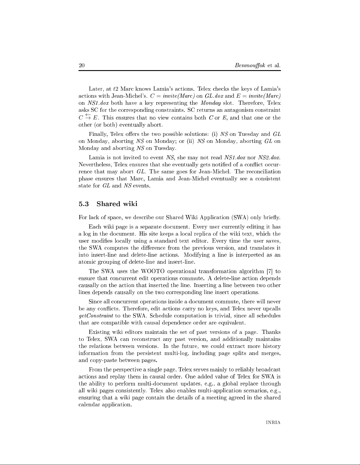 Telex: Principled System Support for Write-Sharing in Collaborative   Applications