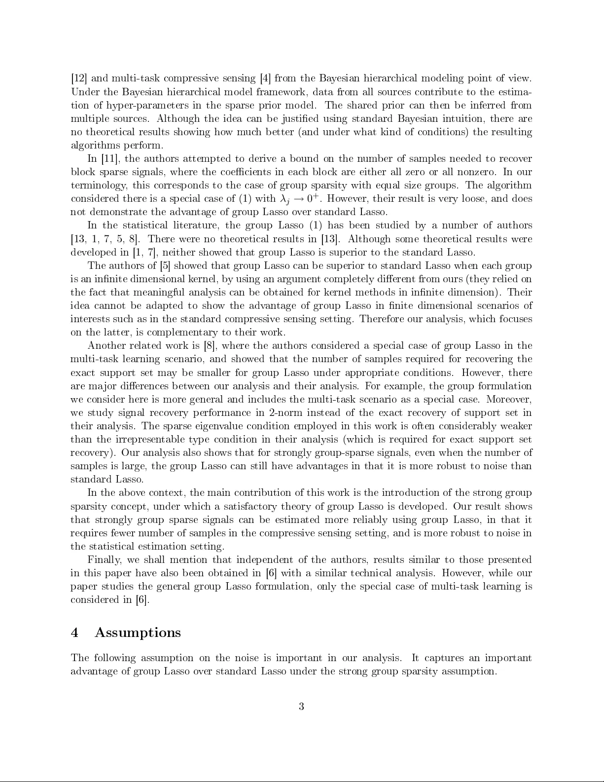 The Benefit of Group Sparsity