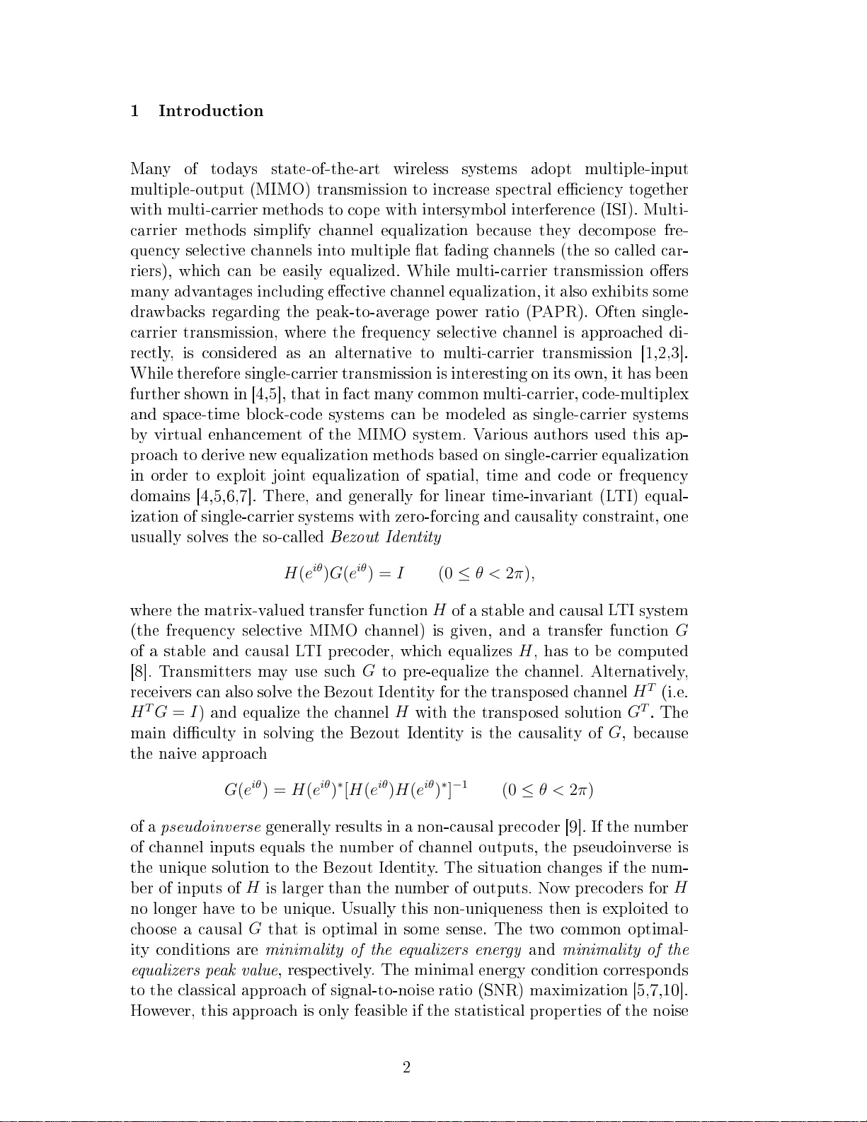 Zero-Forcing Precoding for Frequency Selective MIMO Channels with   $H^infty$ Criterion and Causality Constraint
