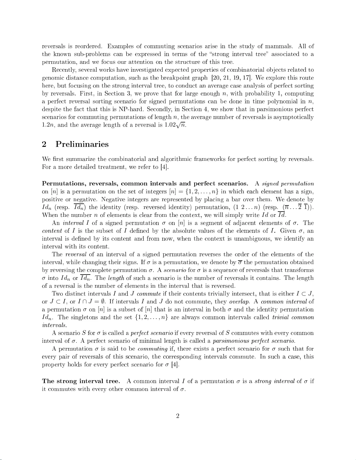 Average-case analysis of perfect sorting by reversals