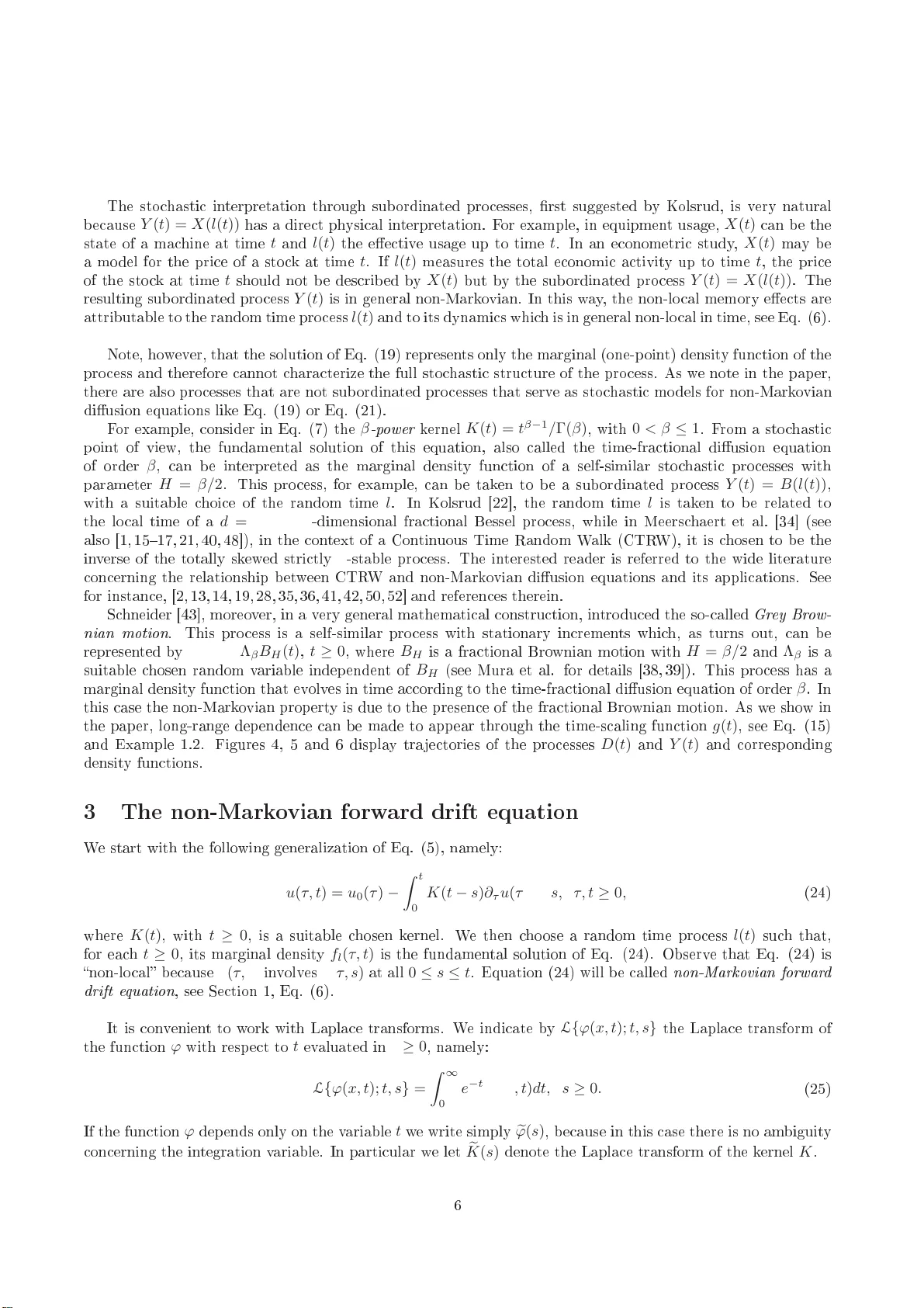 Non-Markovian diffusion equations and processes: analysis and   simulations