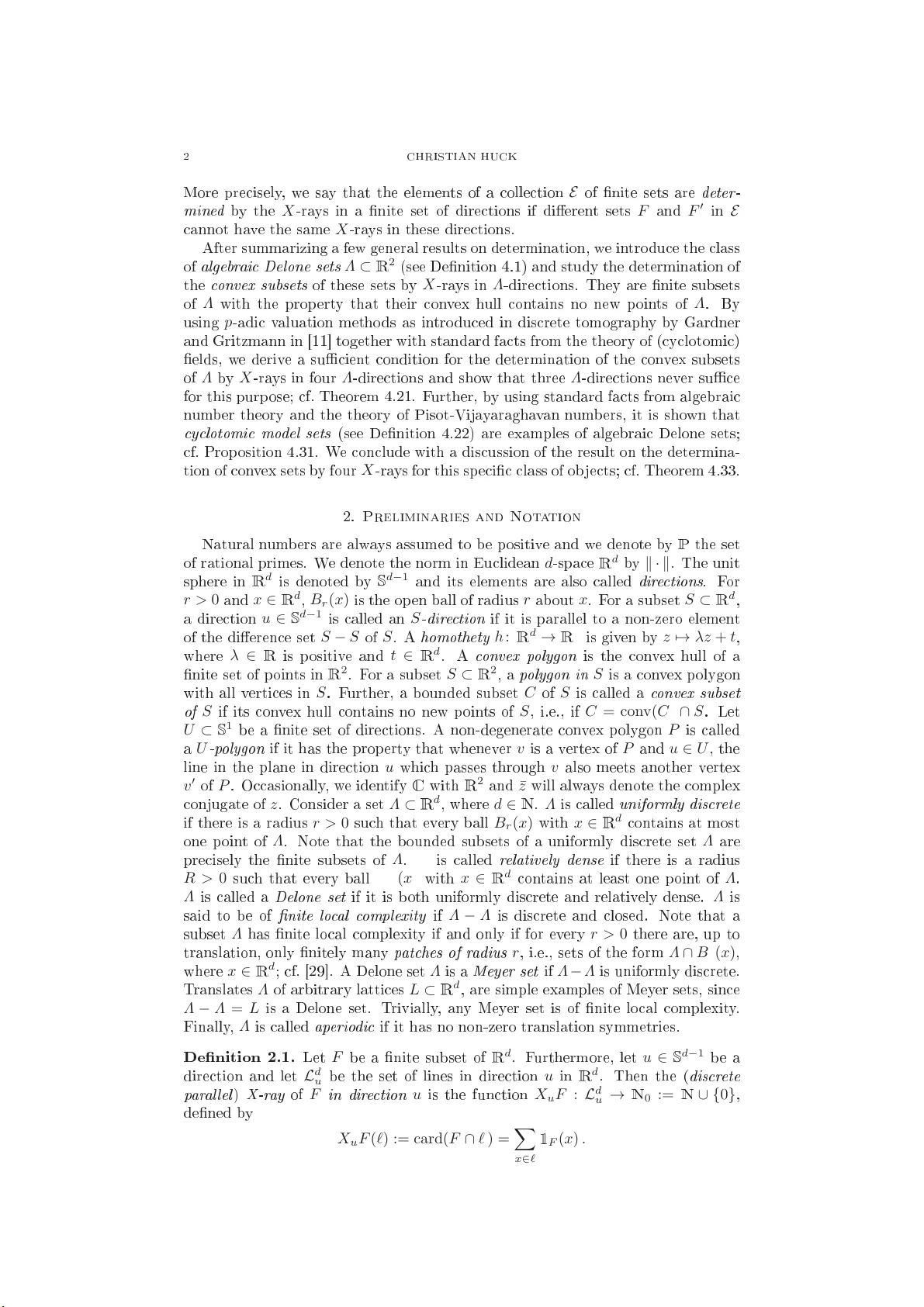 Uniqueness in Discrete Tomography of Delone Sets with Long-Range Order