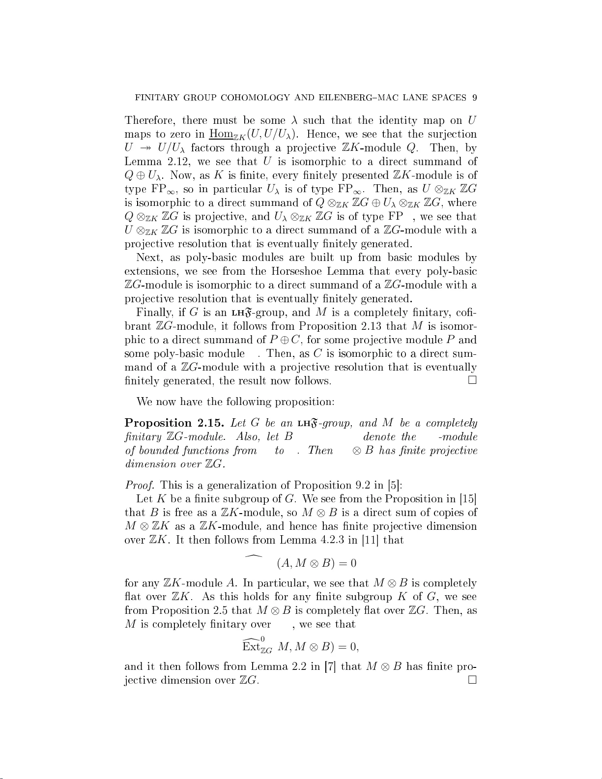 Finitary Group Cohomology and Eilenberg-Mac Lane Spaces